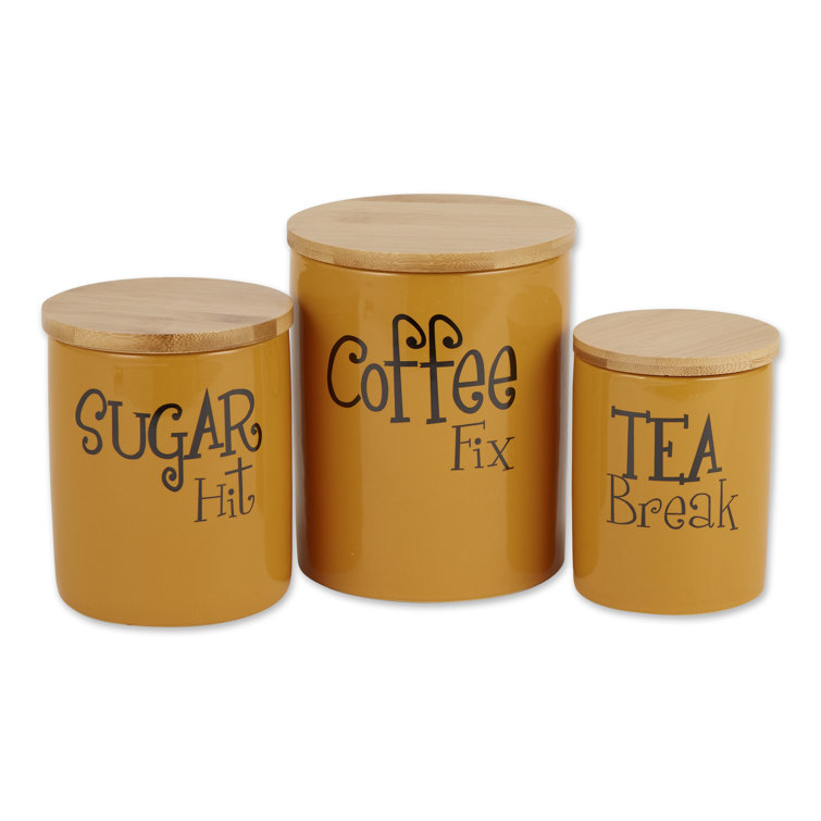 Gracie Oaks Ceramic 3 Piece Kitchen Canister Set & Reviews Wayfair Canada